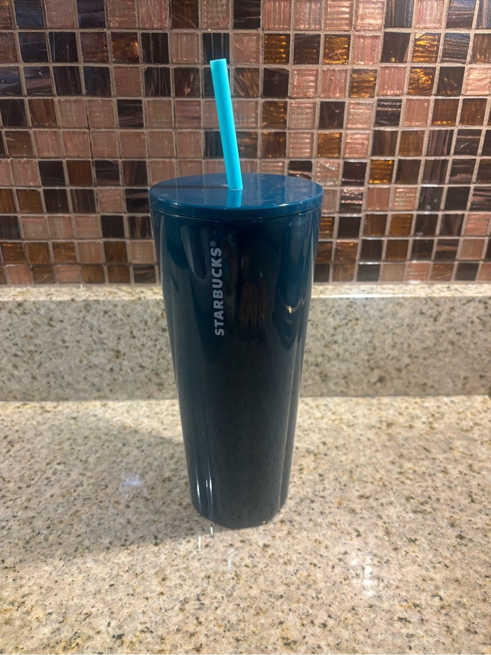 Teal Starbucks tumbler cup